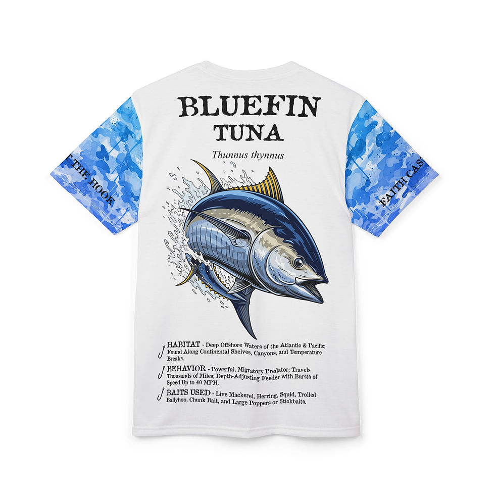 Thumbnail: Bluefin Tuna Edition - Men's Light Weight Fishing T-Shirt