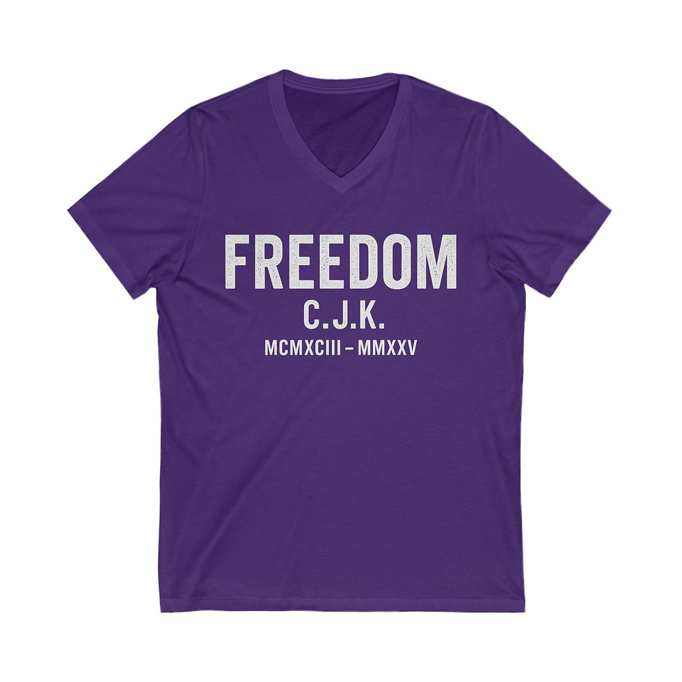 Thumbnail: Freedom Legacy V-Neck Tee Dark Colors – C.J.K. Freedom Line | Charlie Kirk
