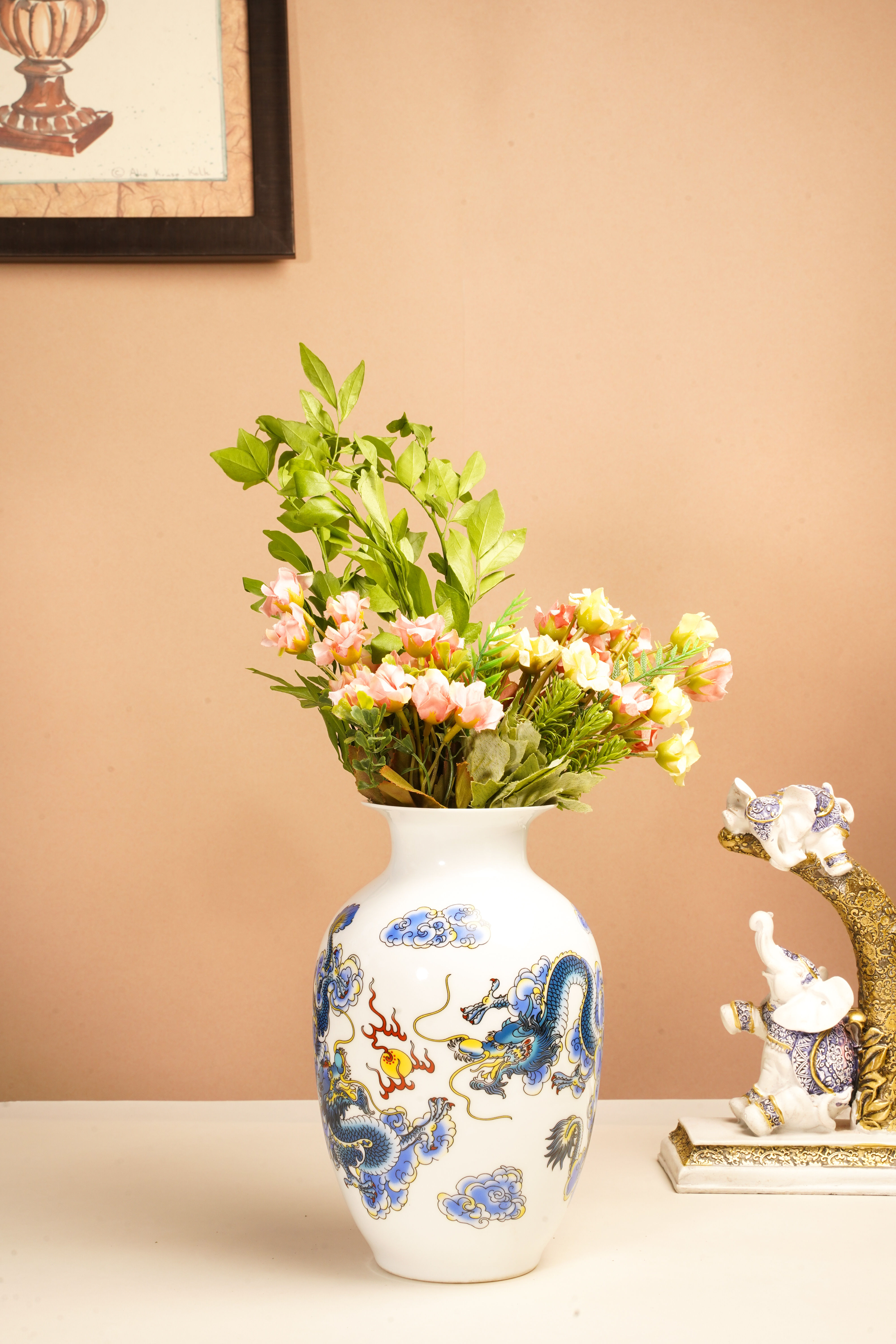 White Bone China Vases