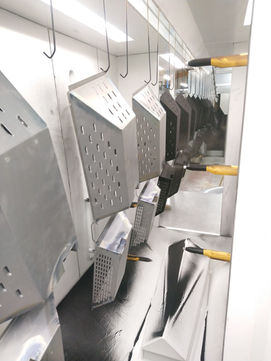 Photo of paint line for powder coating