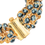 Thumbnail: SEASHELL BRACELET - DARK GRAY - GOLD PLATED - 3 ROW