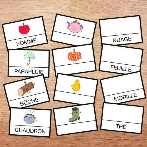 Cartes de nomenclature Automne | lesptitsfutés