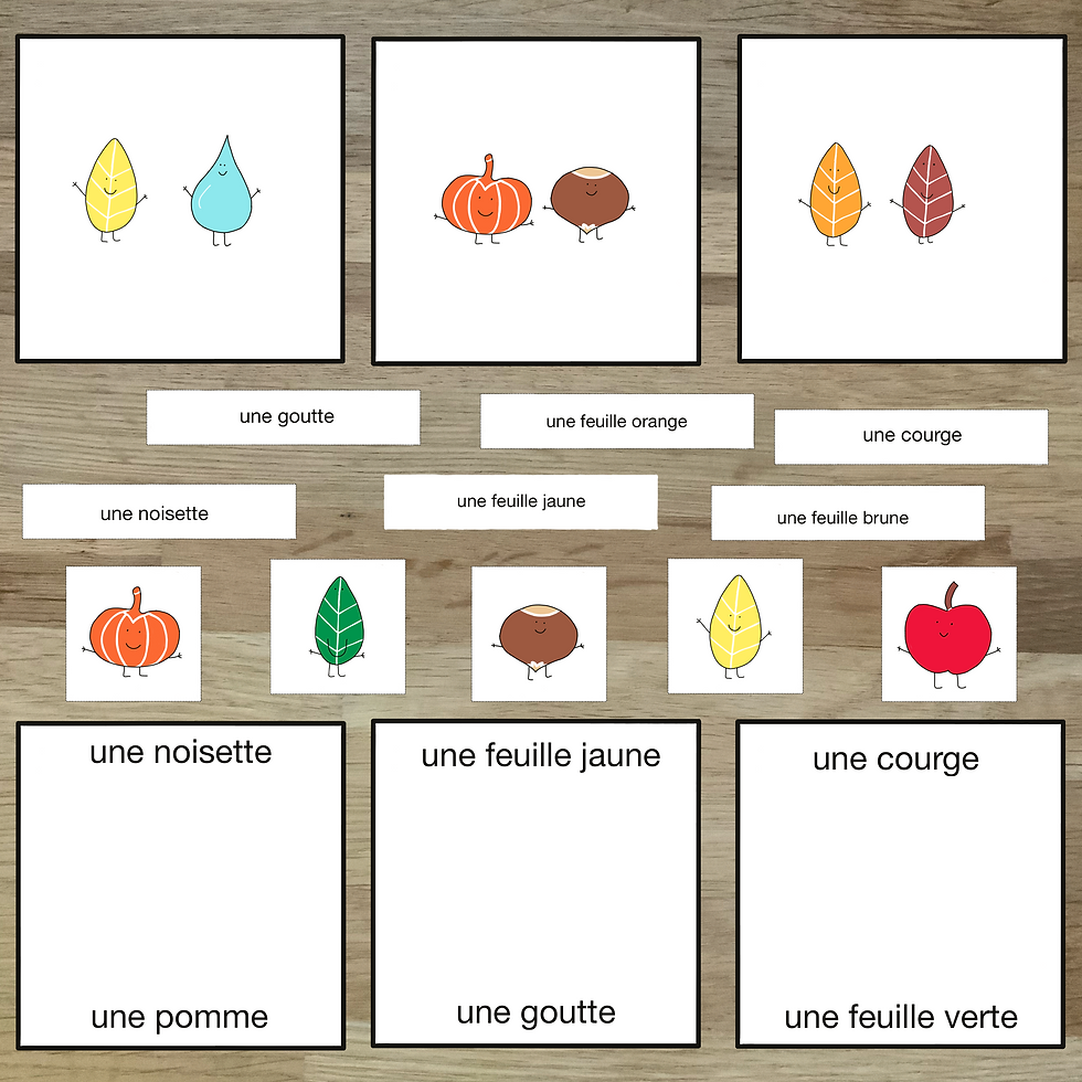 Une carte, deux mots - automne