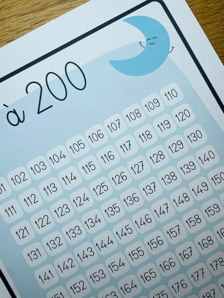 Miniature : Je lis les nombres jusqu'à 1000 🌙