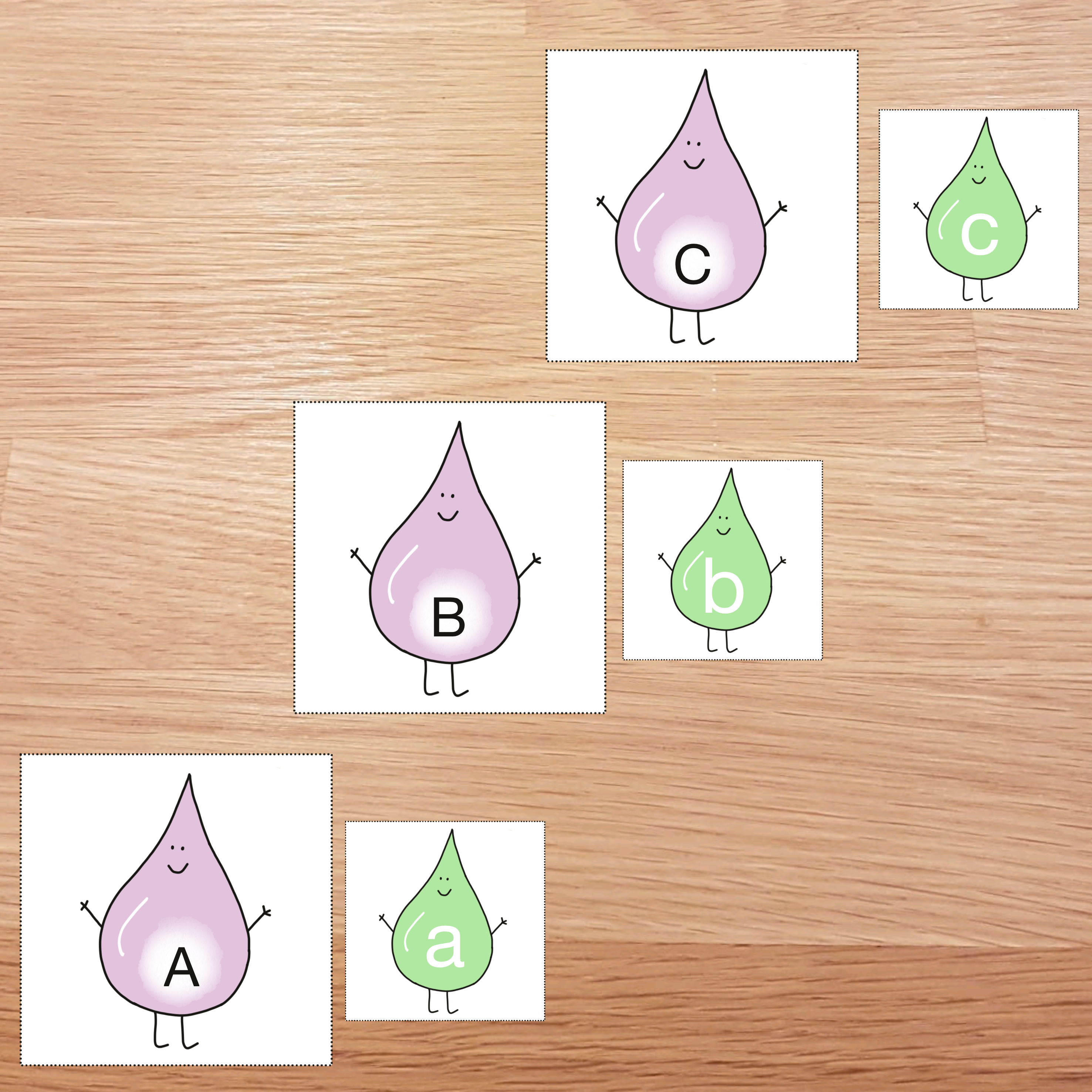 Correspondance des lettres | goutte d’eau 💧
