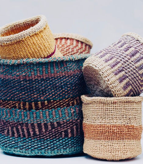 Our colourful Baskets of Abundance made by weavers in rural Kenya