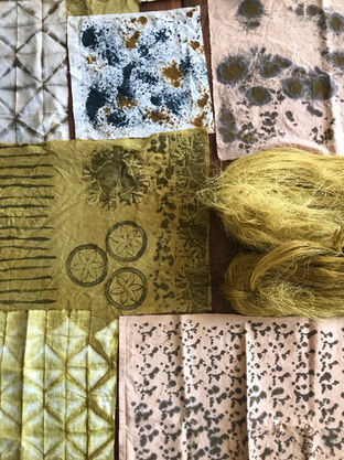 Naturally dyed fabrics using local plants