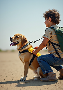Service Dog with Kid