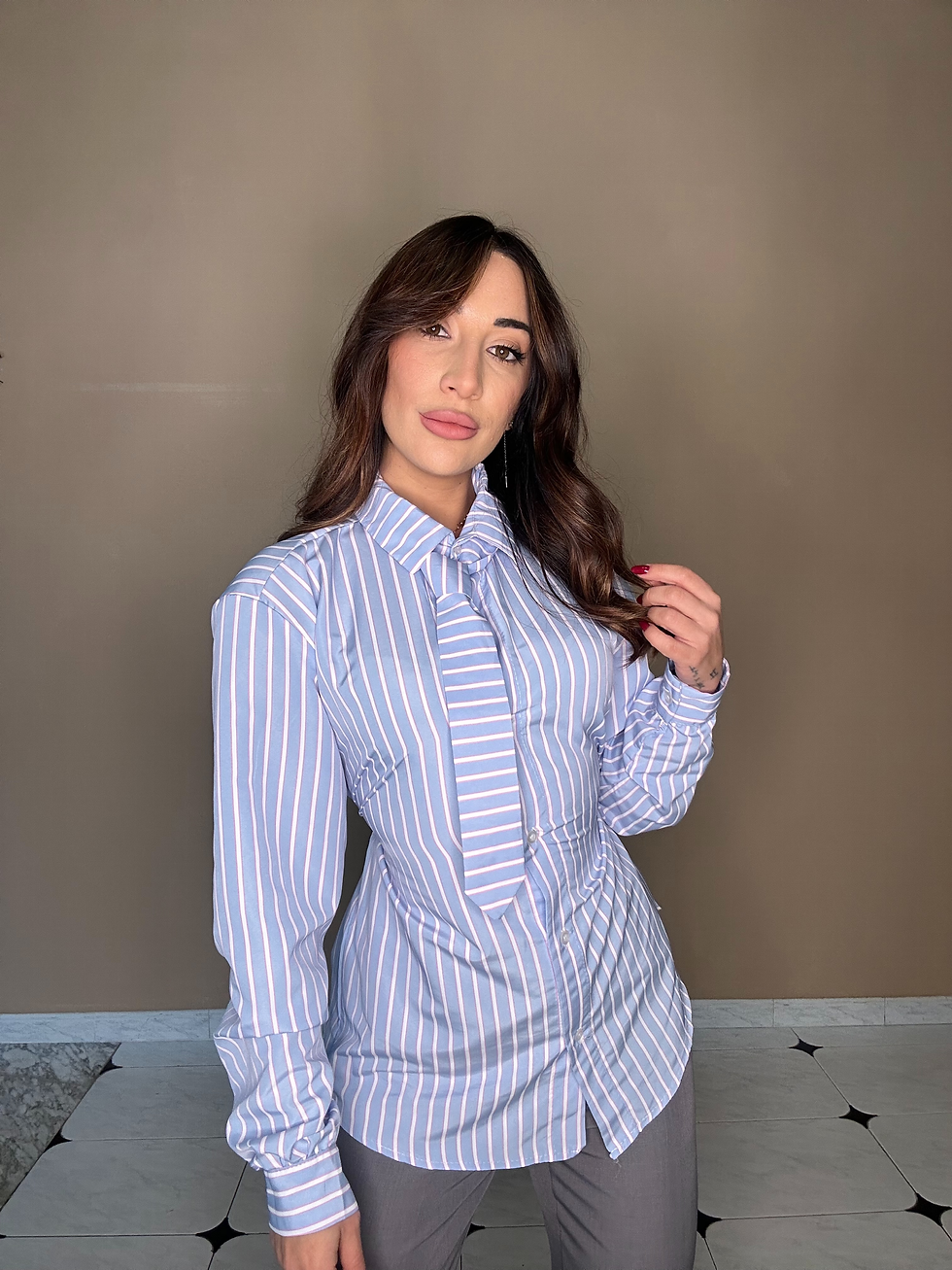 Miniatura: Camicia Righe celeste 