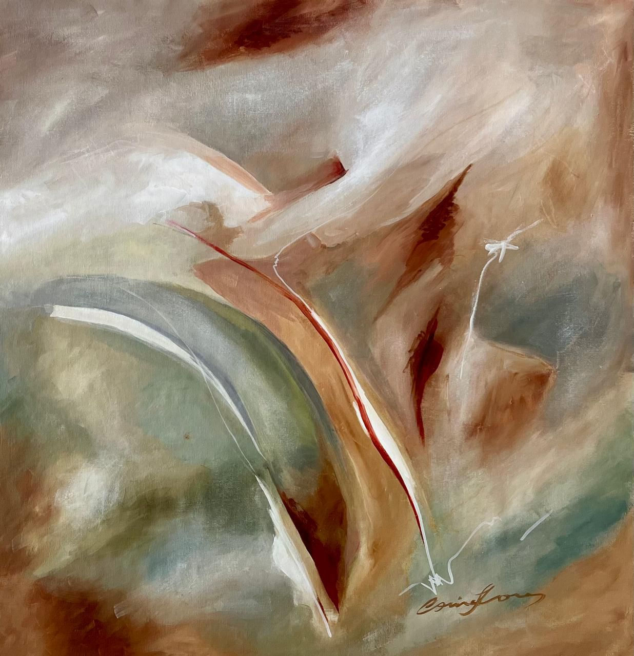 Tranquiliza a Noite Sem Fim. 73 x 70. Acrílica s/tela, 2024.