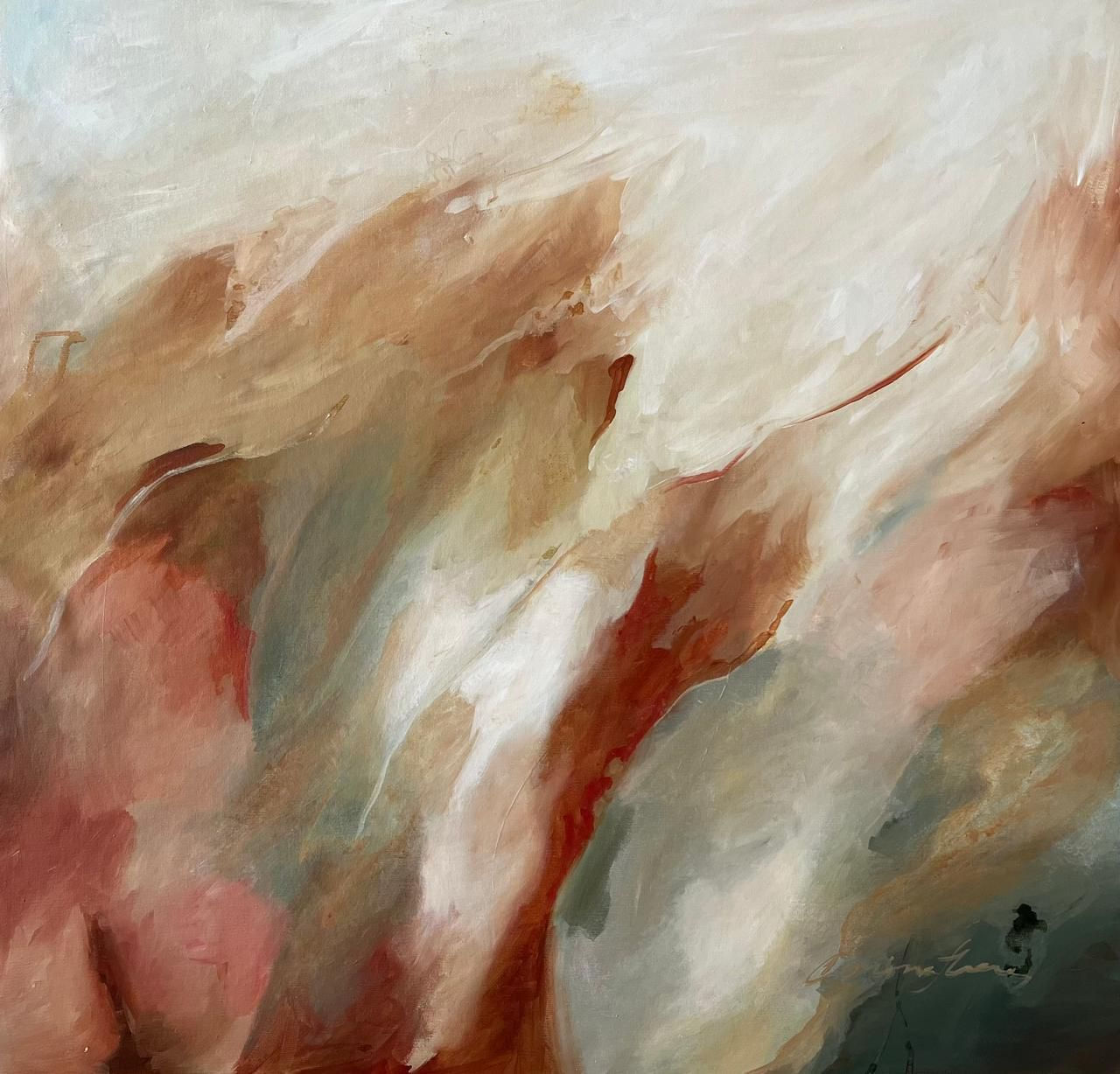 O Sol nos Conduzirá. 73 x 70. Acrílica s/tela, 2024.