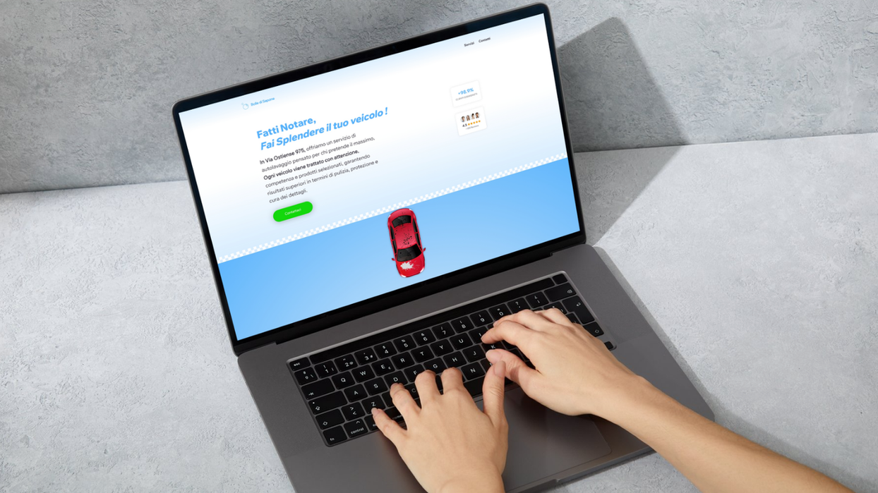 Sito veloce e intuitivo per autolavaggi, gestione appuntamenti e recensioni clienti.