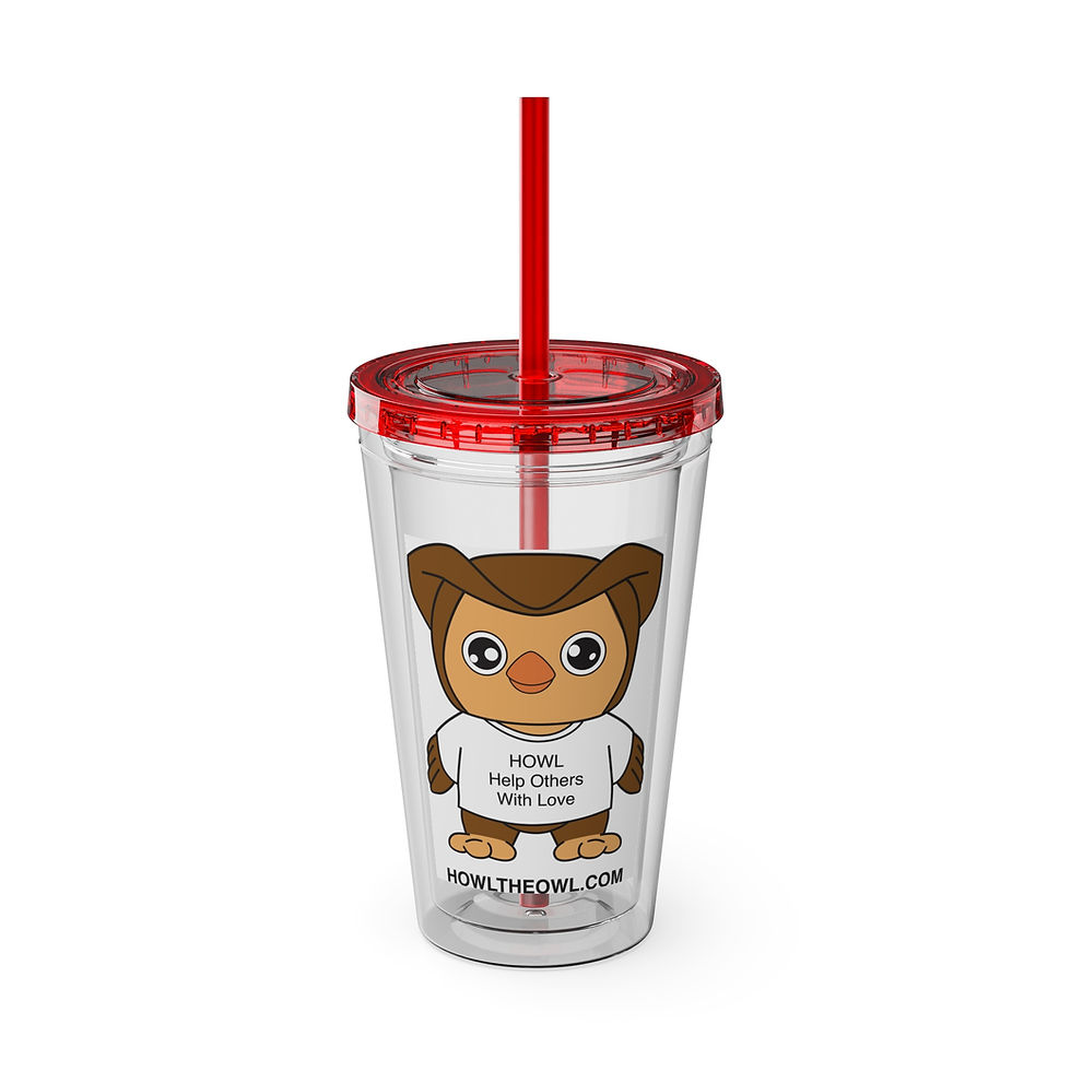 Thumbnail: Howl the Owl Tumbler with Straw, 16oz