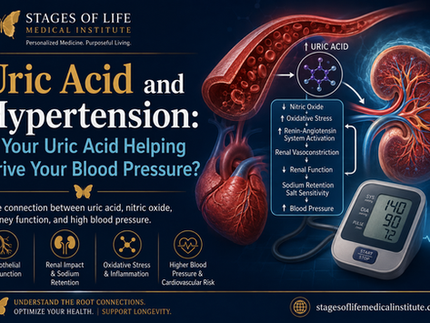 Discover how elevated uric acid may contribute to hypertension through nitric oxide loss, kidney dysfunction, oxidative stress, RAAS activation, and sodium retention.