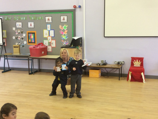 Two pupils were very proud to receive their BLP awards today...
