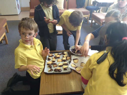 Year 2S made chocolate shortbread biscuits for the NDCS cake sale...