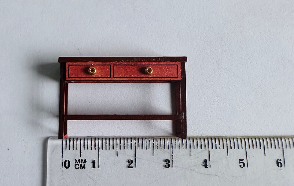 Thumbnail: 1/48th kit, modern narrow entrance table, quarter scale 