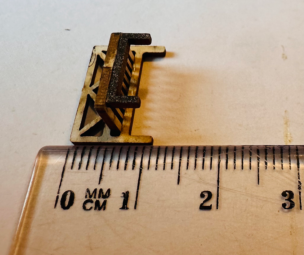 Thumbnail: 1/48th kit, W front firegrate and fork, quarter scale