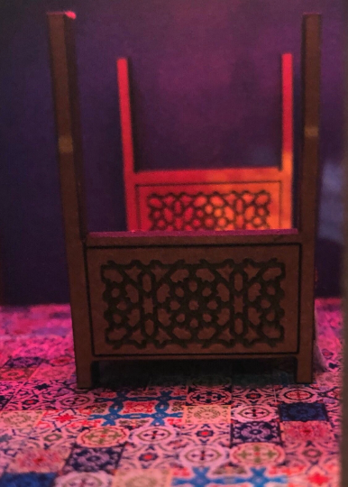 Thumbnail: 1/48th kit Moroccan style bed, quarter scale