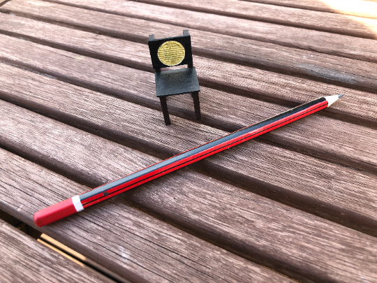 Thumbnail: 1/24th kit Chinese style dining chairs, 4 in a pack (half scale)