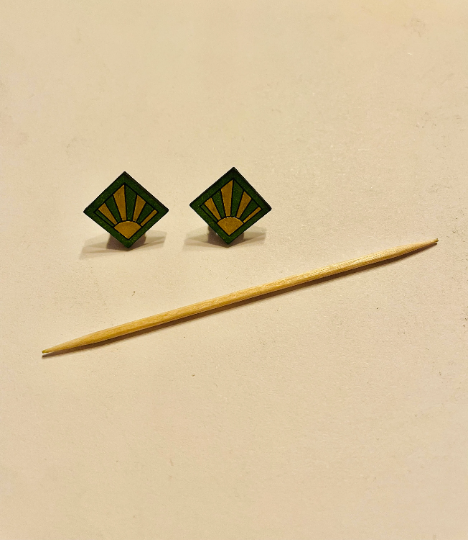 1/48th Art Deco wall scones, 2 in a pack, quarter scale