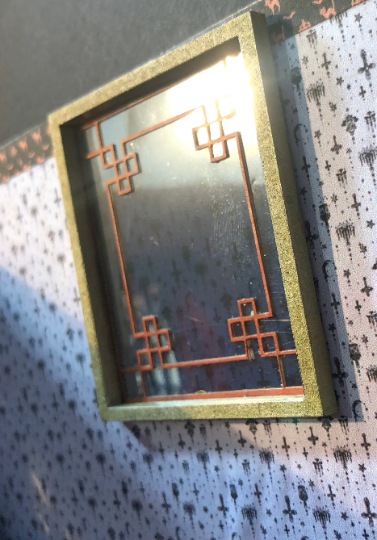 Thumbnail: 1/24th kit, Chinese style mirror (half scale)
