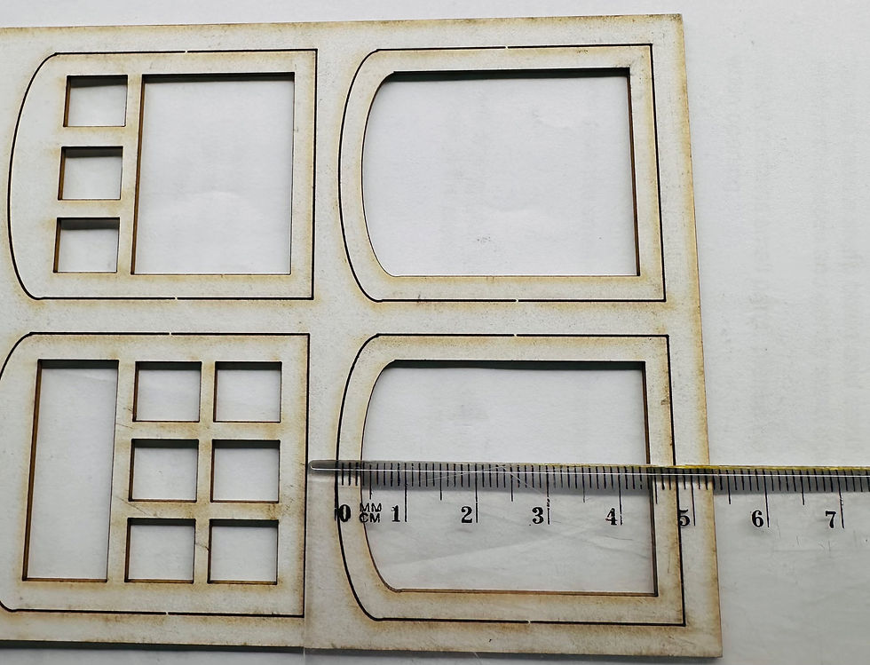 Thumbnail: 1/24th kit, arch sash windows, 4 in a pack