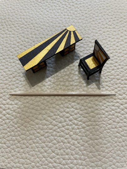 Thumbnail: 1/48th kit, Art Deco desk and chair, quarter scale
