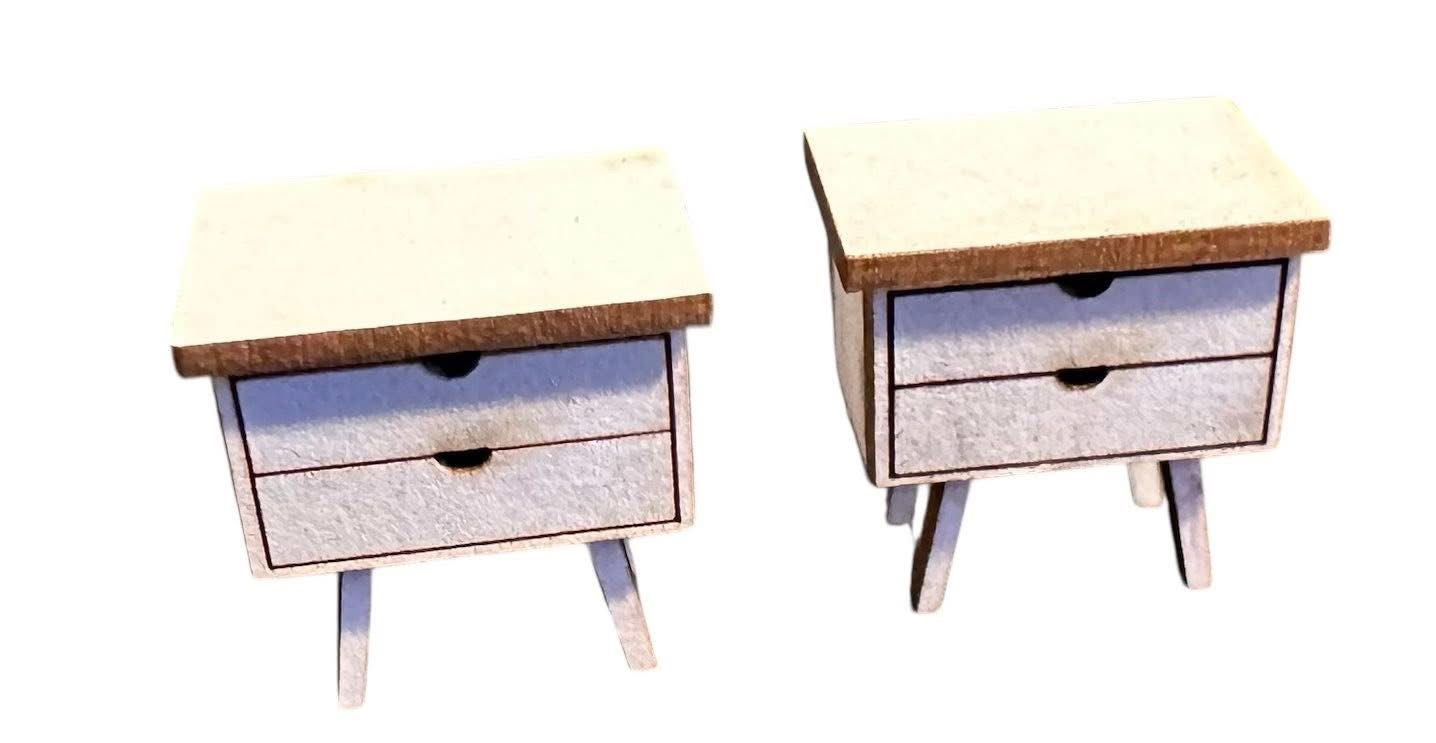 1/48th kit, 2 MacIntosh, side tables, quarter scale 