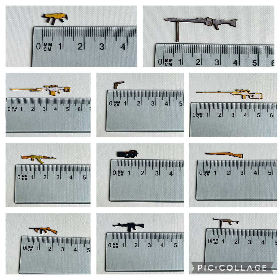 Thumbnail: 1/48th kit, 11 guns set, quarter scale