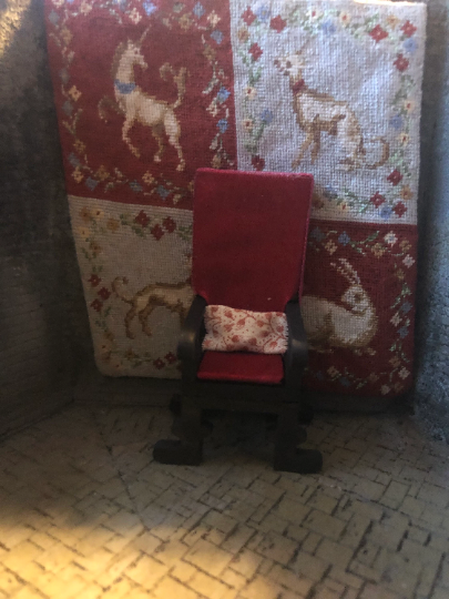 Thumbnail: 1/24th kit tudor high backed chair (half scale)