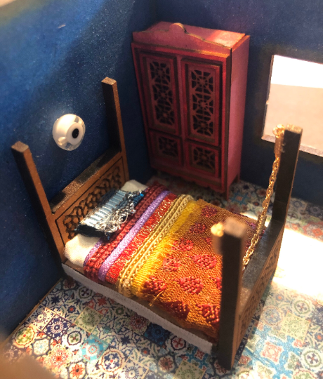 Thumbnail: 1/48th kit Moroccan style bed, quarter scale