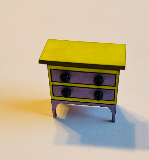 Thumbnail: 1/48th kit, 2 drawer chest of drawers, quarter scale