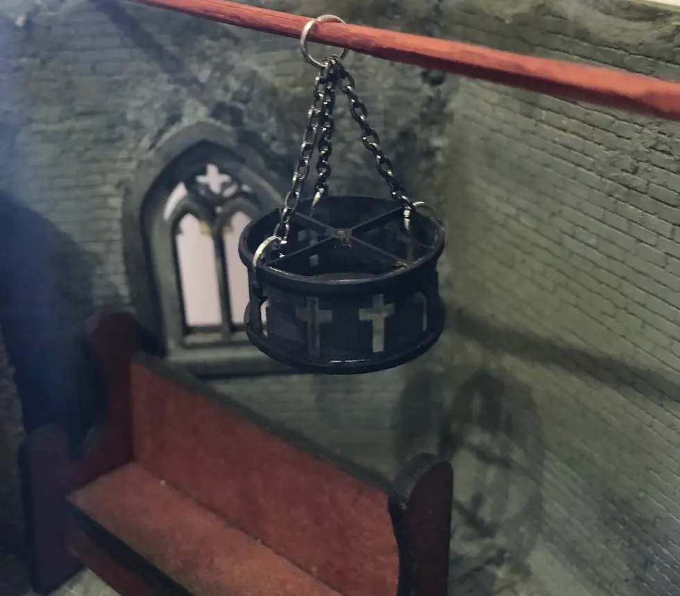 Thumbnail: 1/24th kit, cross chandelier (half scale)