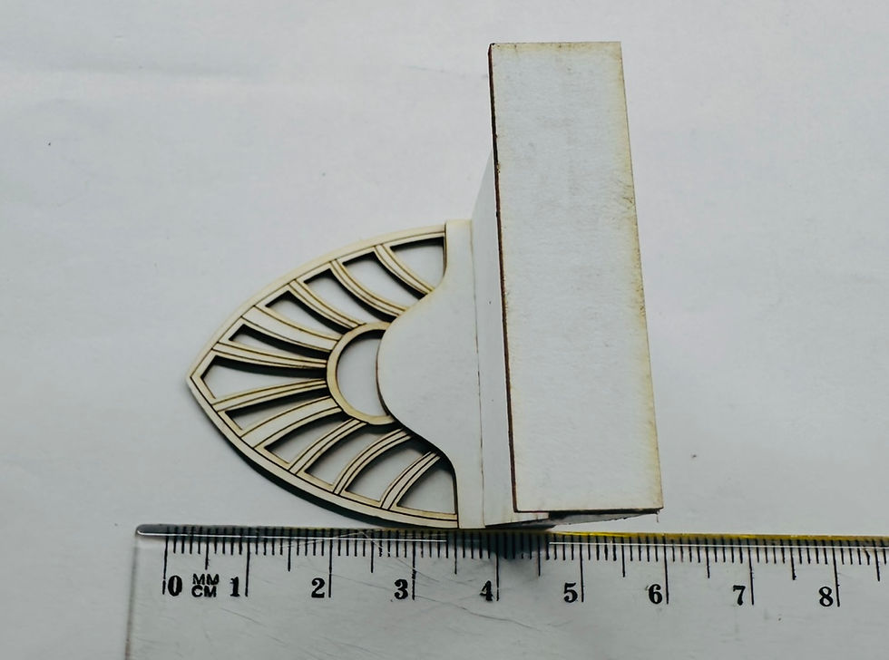 Thumbnail: 1/48th kit, art deco peacock bed, quarter scale 