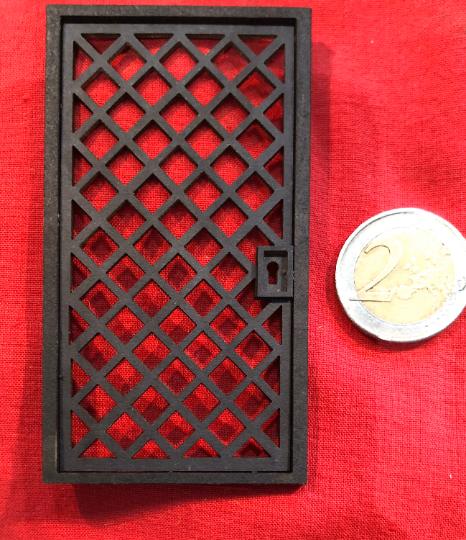 Thumbnail: 1/24th kit, lattice door and frame (half Scale)