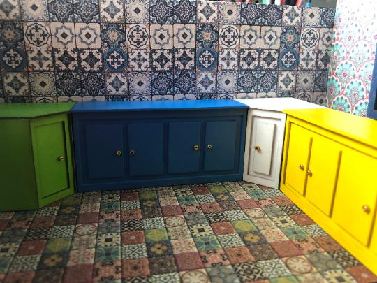 Thumbnail: 1/24th kit kitchen units, (half scale)