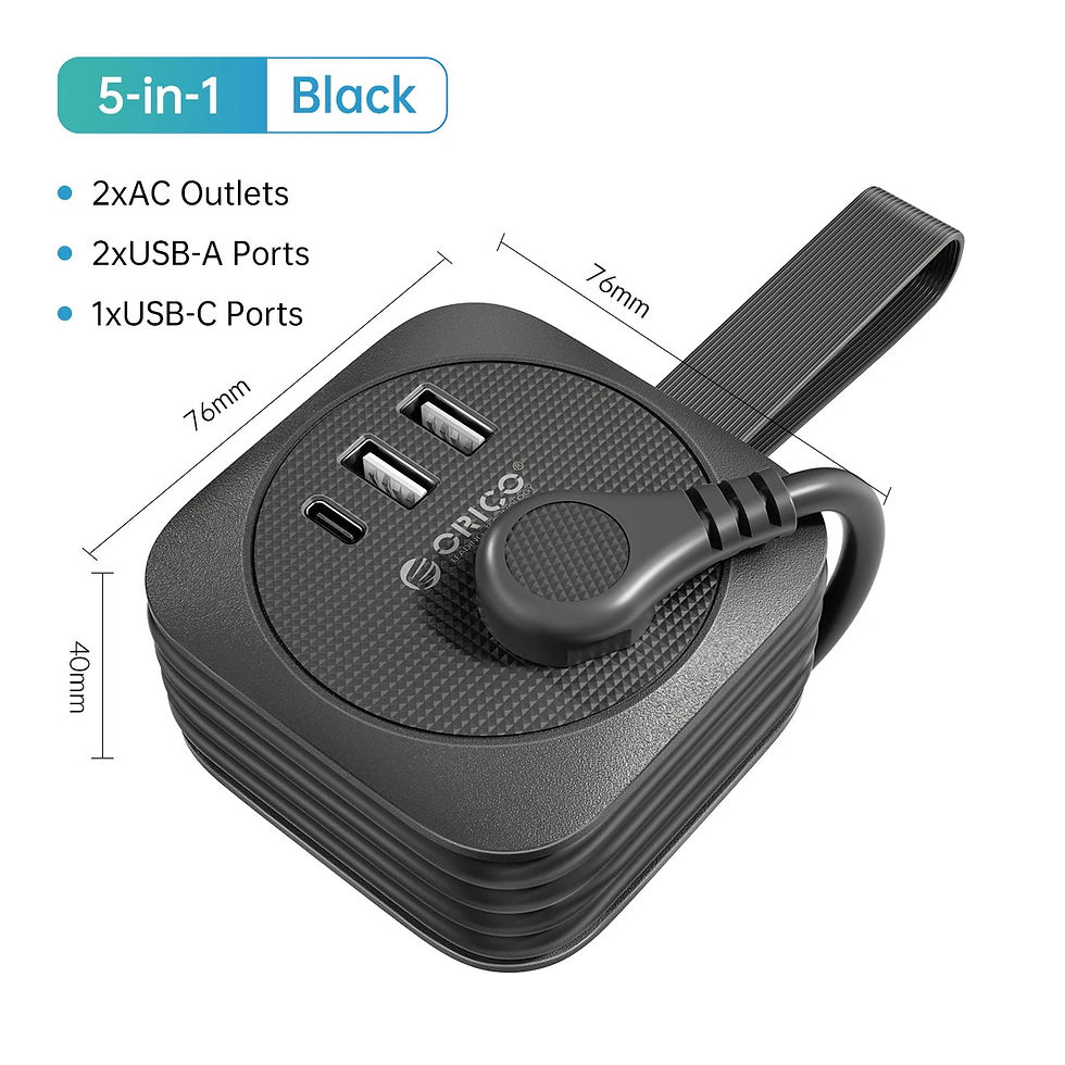 Thumbnail: ORICO Travel  Power Strip US Adapter Smart Plug Multiple Extension Socket with 2