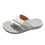 Thumbnail: Summer Women Fashion Sandals Flip Flops White Flat Sole Solid Color Toe Casual C