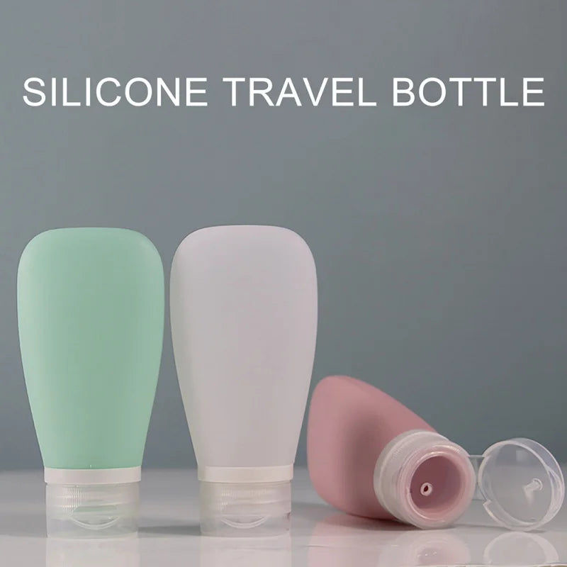Thumbnail: 30ml/60ml/90ml Silicone Refillable Bottle Facial Cleanser Lotion Gel Hand Washin