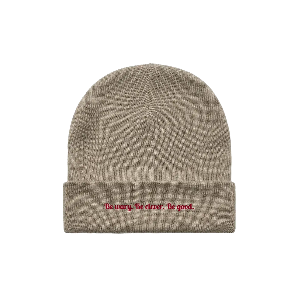 Thumbnail: Be Wary Be Clever Be Good | Cuff Beanie
