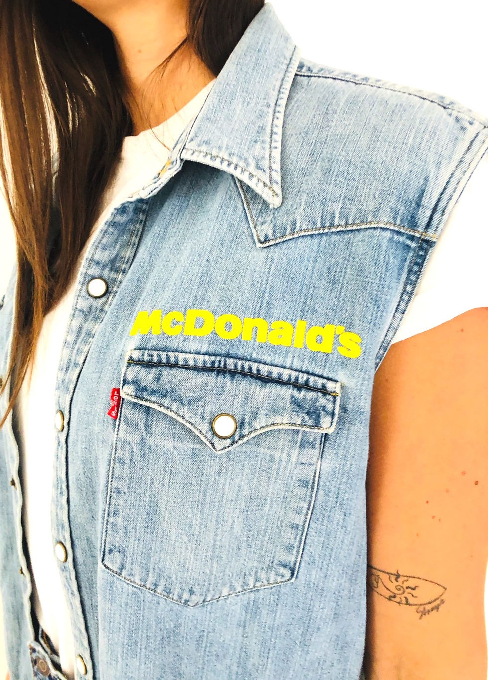 Miniatura: gilet-jeans-levis-custom-mcdonalds-vintage