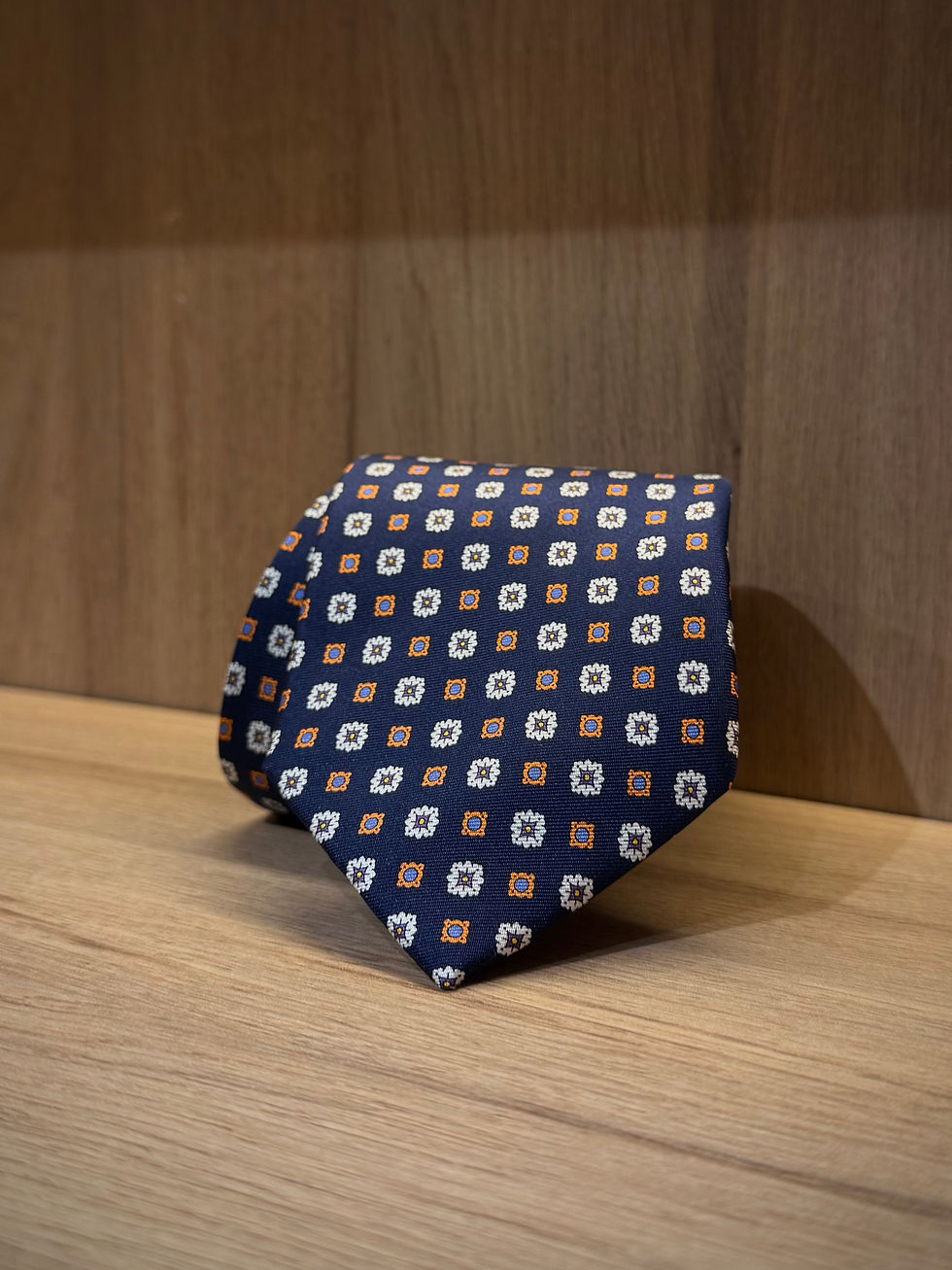 Miniatura: Gravata de Seda Estampada Blue Elegance