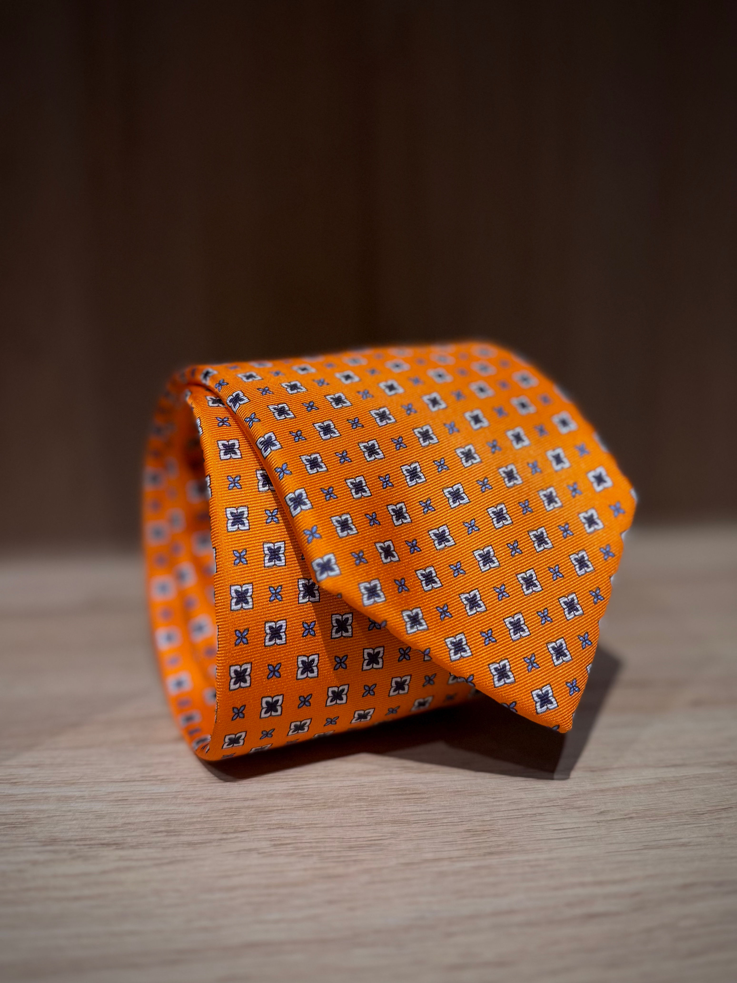 Gravata de Seda Estampada Napoli