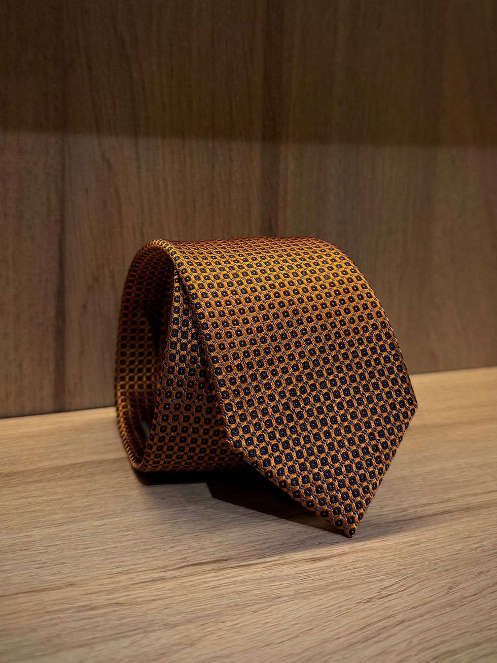 Miniatura: Gravata de Seda Jacquard Laranja
