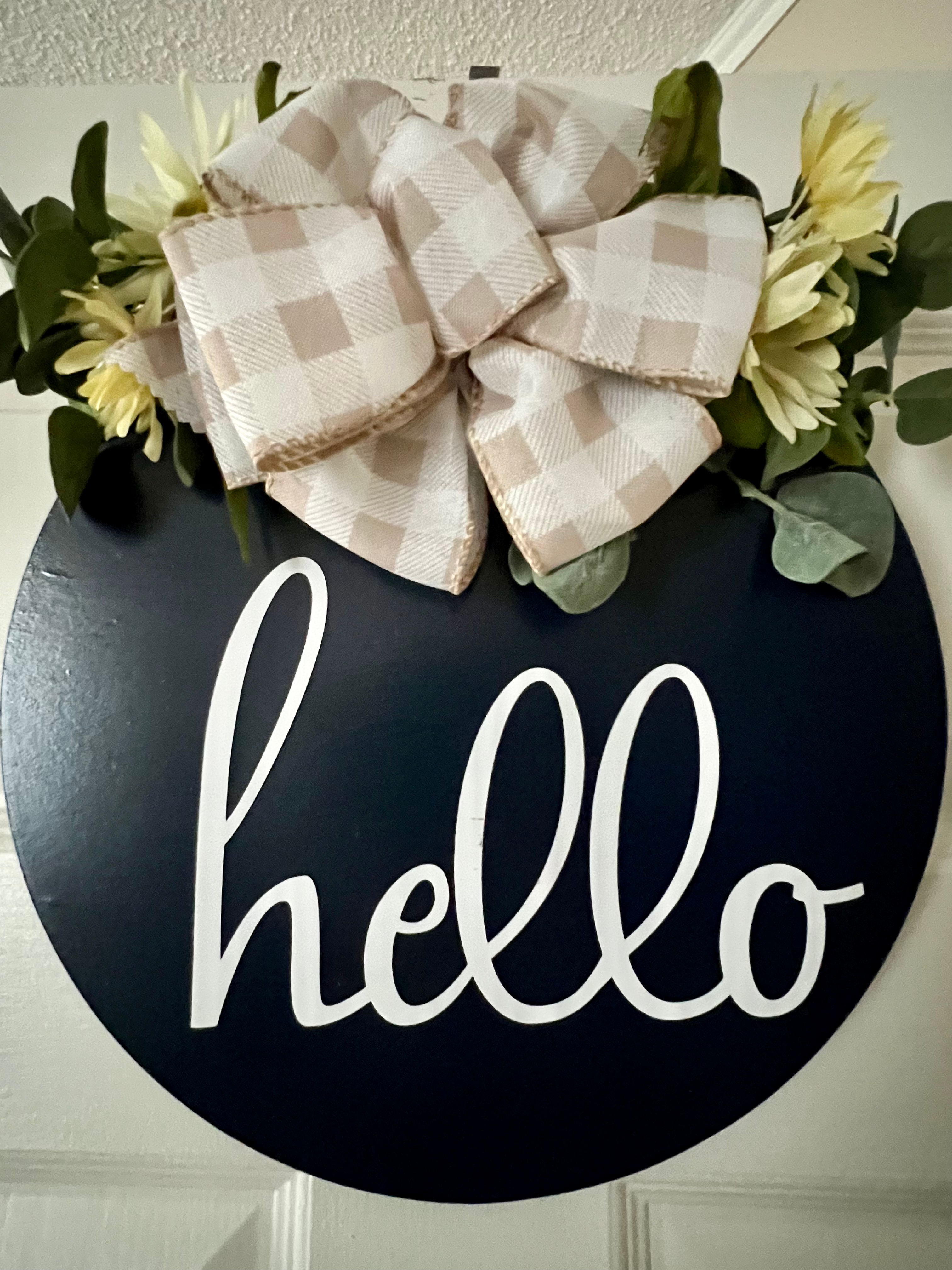 Hello Front Door Sign