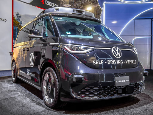 Volkswagen and Uber begin testing autonomous ID. Buzz microbuses in Los Angeles