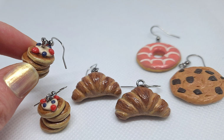 Polymer clay bakery themed earrings
