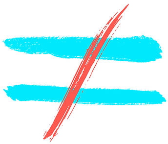 does not equal illustration