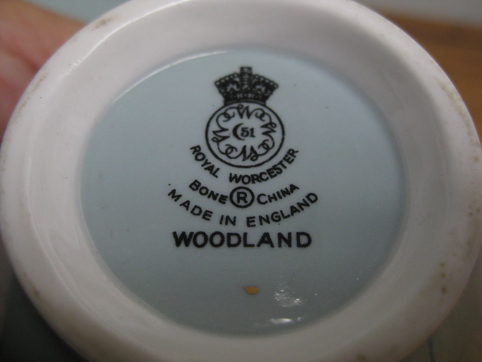 Thumbnail: 21-delig theeservies Royal Worcester, lichtblauw, Woodland